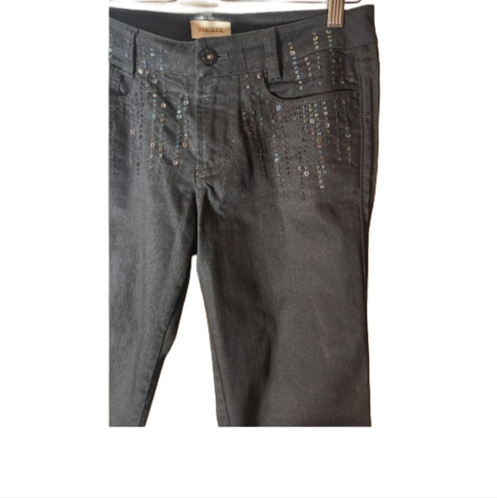 Diesel 26 Dark‎ Jeans with Sparkling Accents